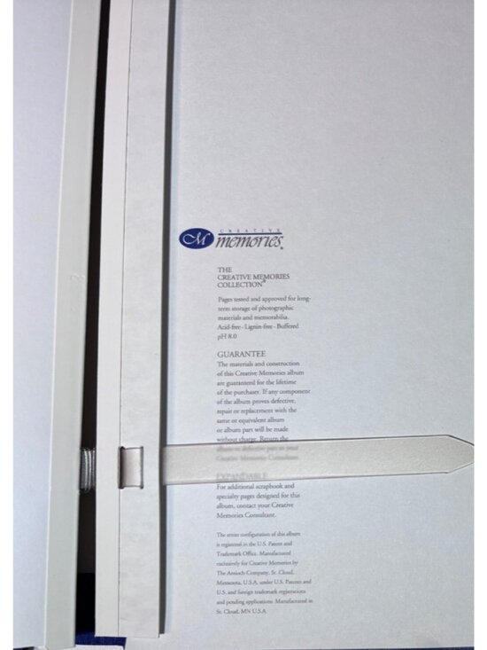 Creative Memories Scrapbook Album 12x12 Blue w/ Pages Silver Foil Old Style - Picture 4 of 6